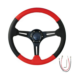 14inch 350mm Drifting auto Microfiber Leather Steering wheels Sport F1 Auto 4 colors Universal  Steering Wheel