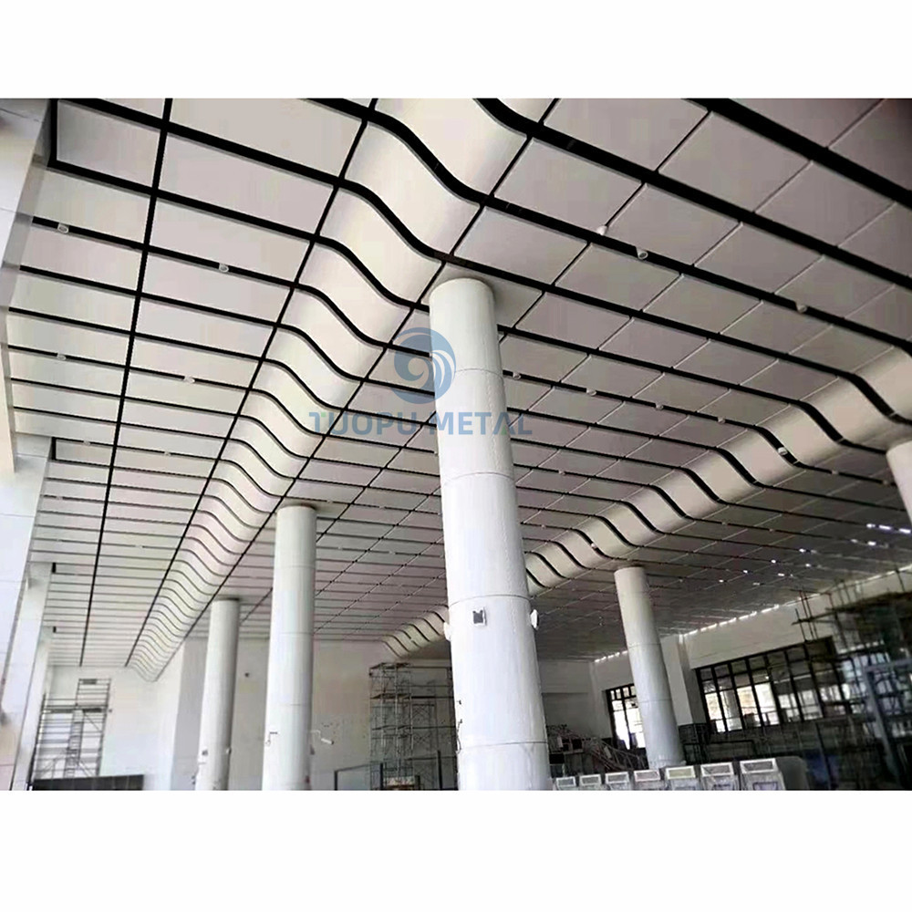 Gas Stations /Airports Modern Decorative Metal Ceiling Insulation Roof Sheets Aluminum Baffle False Ceiling Design