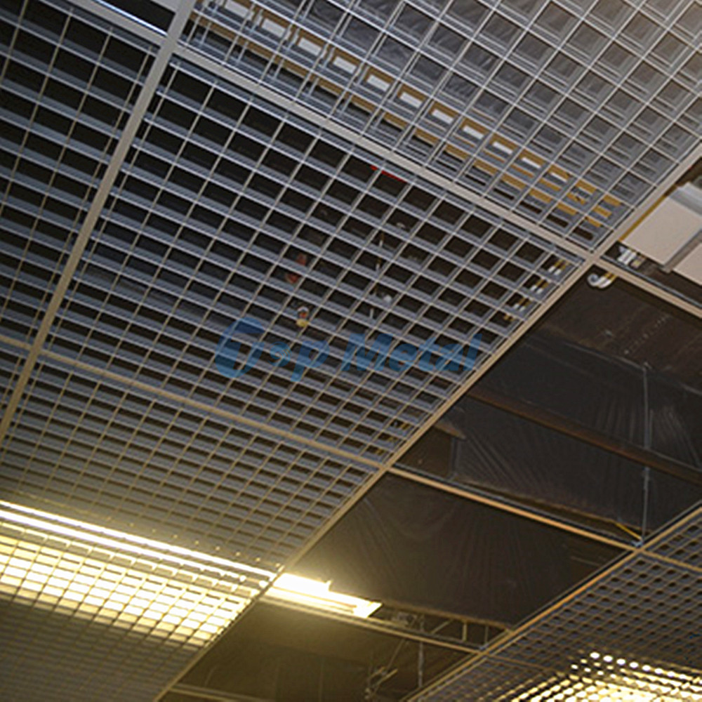 decorative fireproof aluminum grid ceiling hall office building mall metal open cell ceiling system