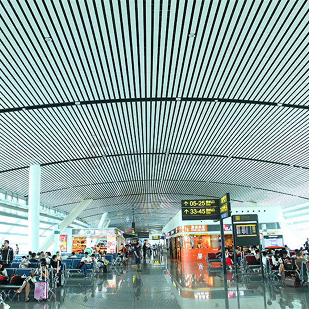 Aluminum Slat Suspended Metal Ceiling Aluminum Panels Strip Ceiling System