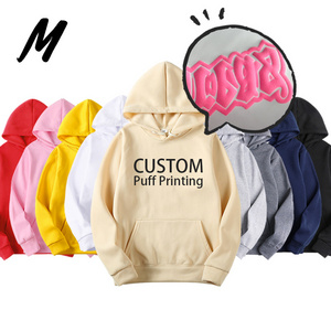 Custom Embroidered Screen Puff Printing Plain Men's Hoodies Sweatshirts Sublimated Blank Hoodie Custom Logo Cotton Unisex Hoodie