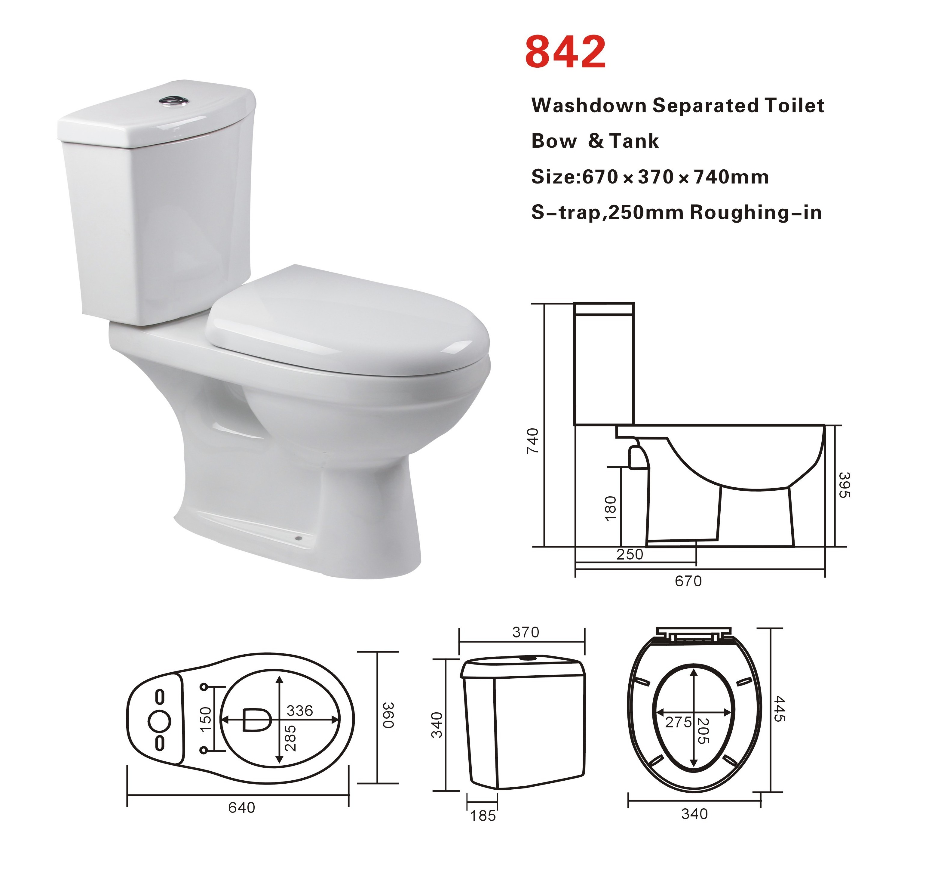 Washroom set bathroom comfortable ceramic washdown two piece toilet and pedestal basin sink for bathroom