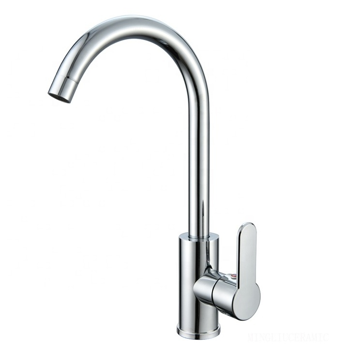 Modern hot cold water two way single lever zinc alloy sink Deck mount taps Kitchen faucets