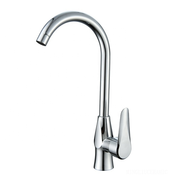 Modern hot cold water two way single lever zinc alloy sink Deck mount taps Kitchen faucets