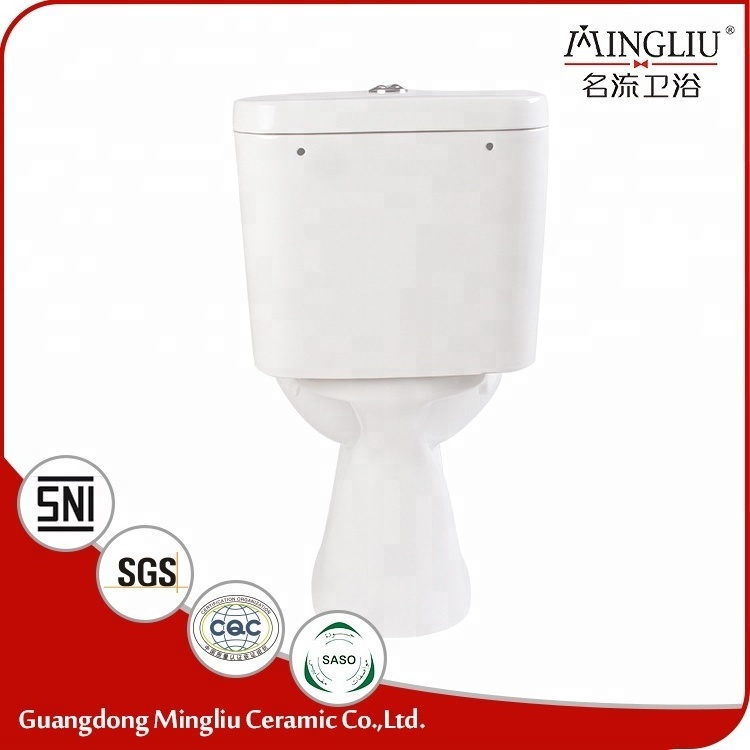 Home decoration white sanitaryware two piece toilet bowl with SNI certificate