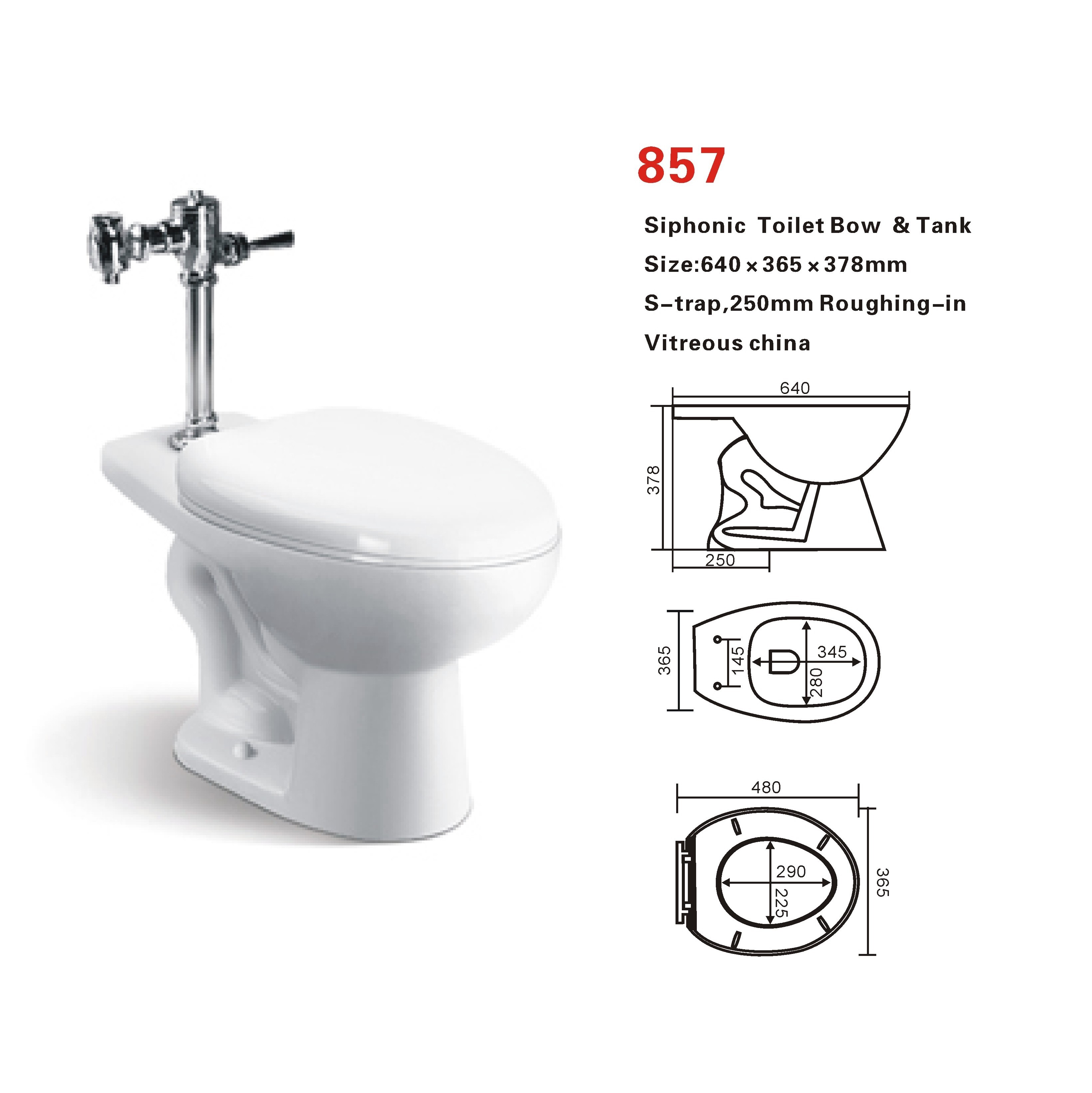 Bathroom floor standing without water tank ceramic wc toilet Siphonic flush toilet bowl