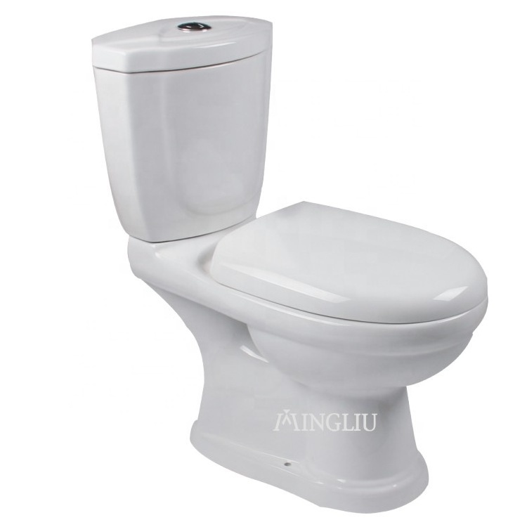 Unique design dual flush ceramic washdown two piece toilet