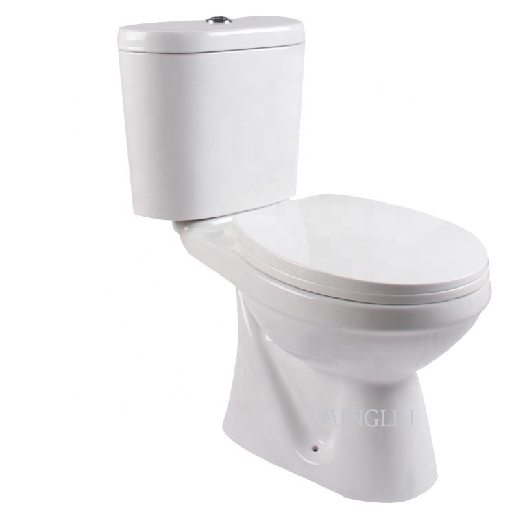 Home decoration white sanitaryware two piece toilet bowl with SNI certificate