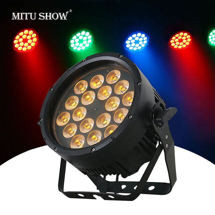 MITUSHOW 6in1 IP65 Outdoor LED Par Wash Can Light 18X18W RGBWA UV Lighting and Circuitry Design Solutions Service