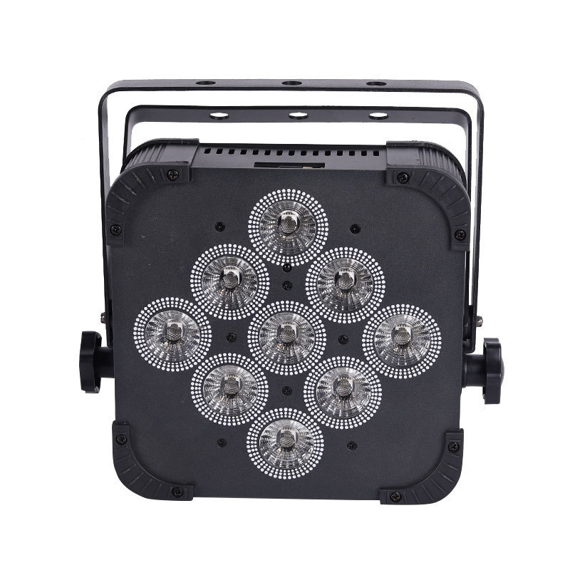 MITUSHOW High Brightness 9-Inch LED Par Light DMX Wireless Battery Stage Lights with Remote Control 18W Highlight Genre