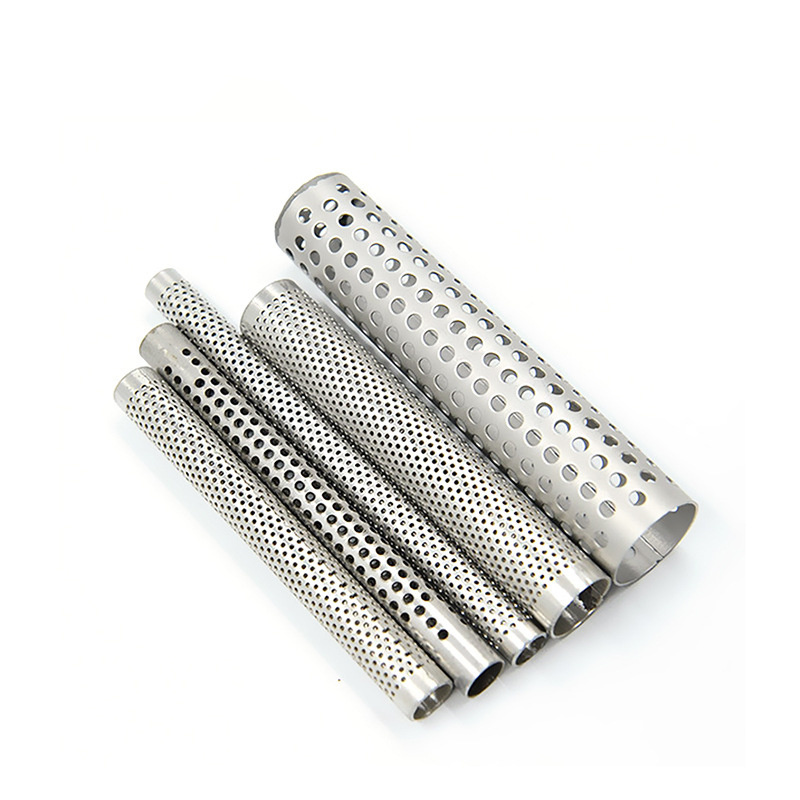 High Quality Stainless Steel Perforated Metal Tube BBQ Particle Smoking Exhaust Filter Tube