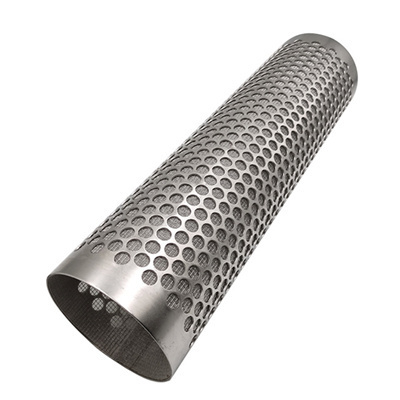 High Quality Stainless Steel Perforated Metal Tube BBQ Particle Smoking Exhaust Filter Tube