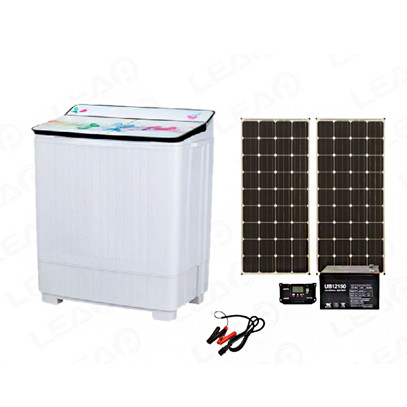 DC 12V Energy Saving Solar Washing Machine Twin Tub Washing Machine with Glass Panel