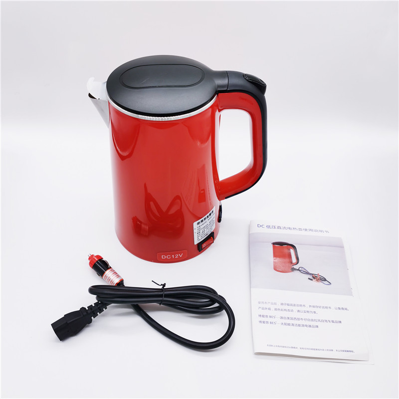 2022 Electric 12V Solar Kettle Toaster Customization Travel Electric Jug Kettle On Off Indicator For Car