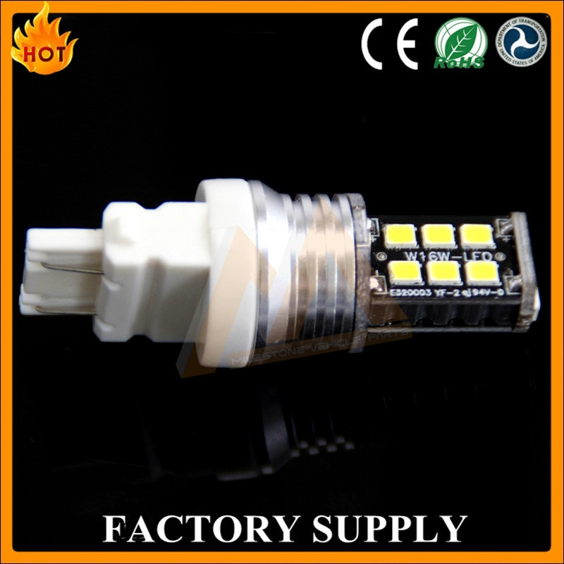 Hot Item!bright white T10 Car bulbs LED ERROR FREE CANBUS 15 SMD 2835 T10 W5W 168 501194 canbus led sight light