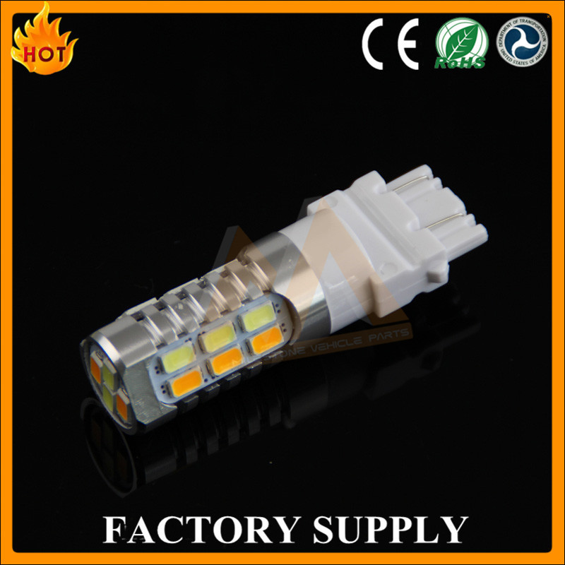 Auto LED Bulb S25 T20 1157 3157 7443 22SMD 5630 Switch Back Yellow White for Car Turning Signal Light