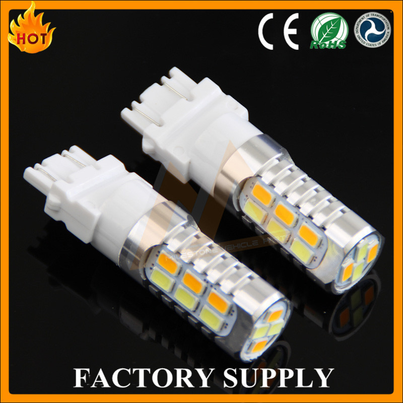 Auto LED Bulb S25 T20 1157 3157 7443 22SMD 5630 Switch Back Yellow White for Car Turning Signal Light