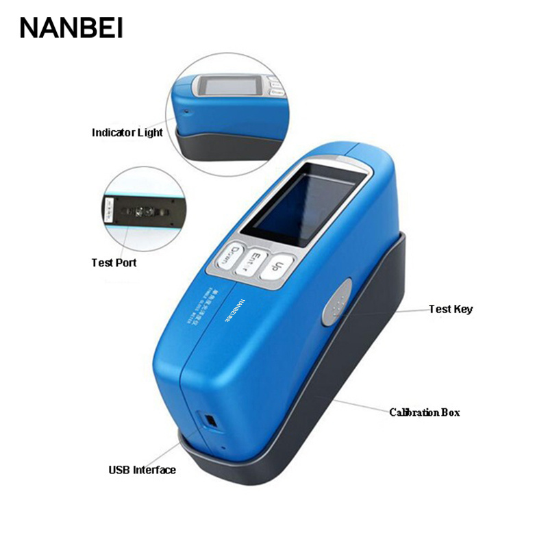 NANBEI testing equipment small hole multi angle digital triangle gloss meter car paint spectrophotometer price