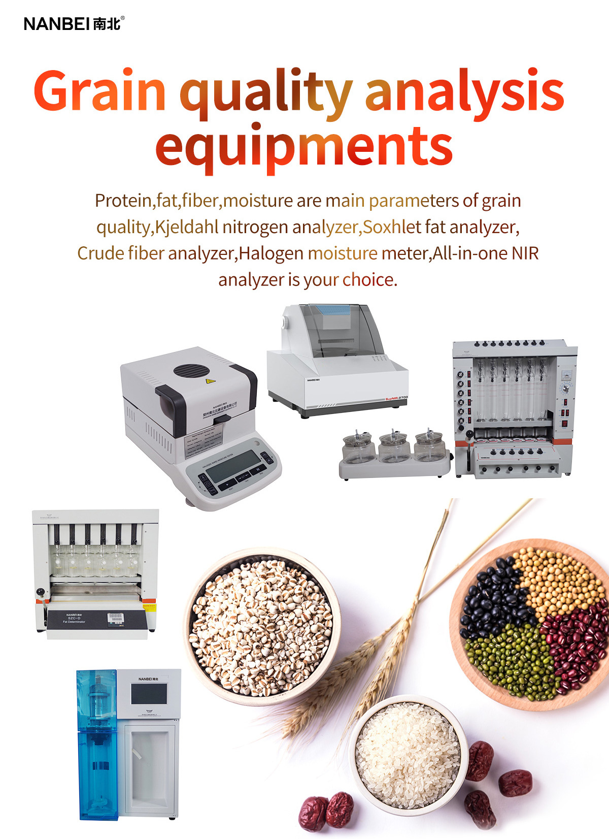 manufacturer food laboratory equipment grain vegetables fruits testing animal feed analysis instrument