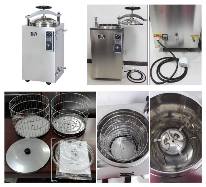 Class b medical sterilization machine 35L 75L 100L hand wheel steam sterilizer autoclave