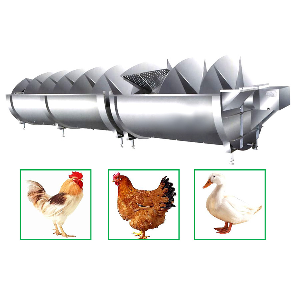 Poultry Chicken Slaughter Line Spiral Chiller Machine for Screw Pre Cooler Chilling Equipment