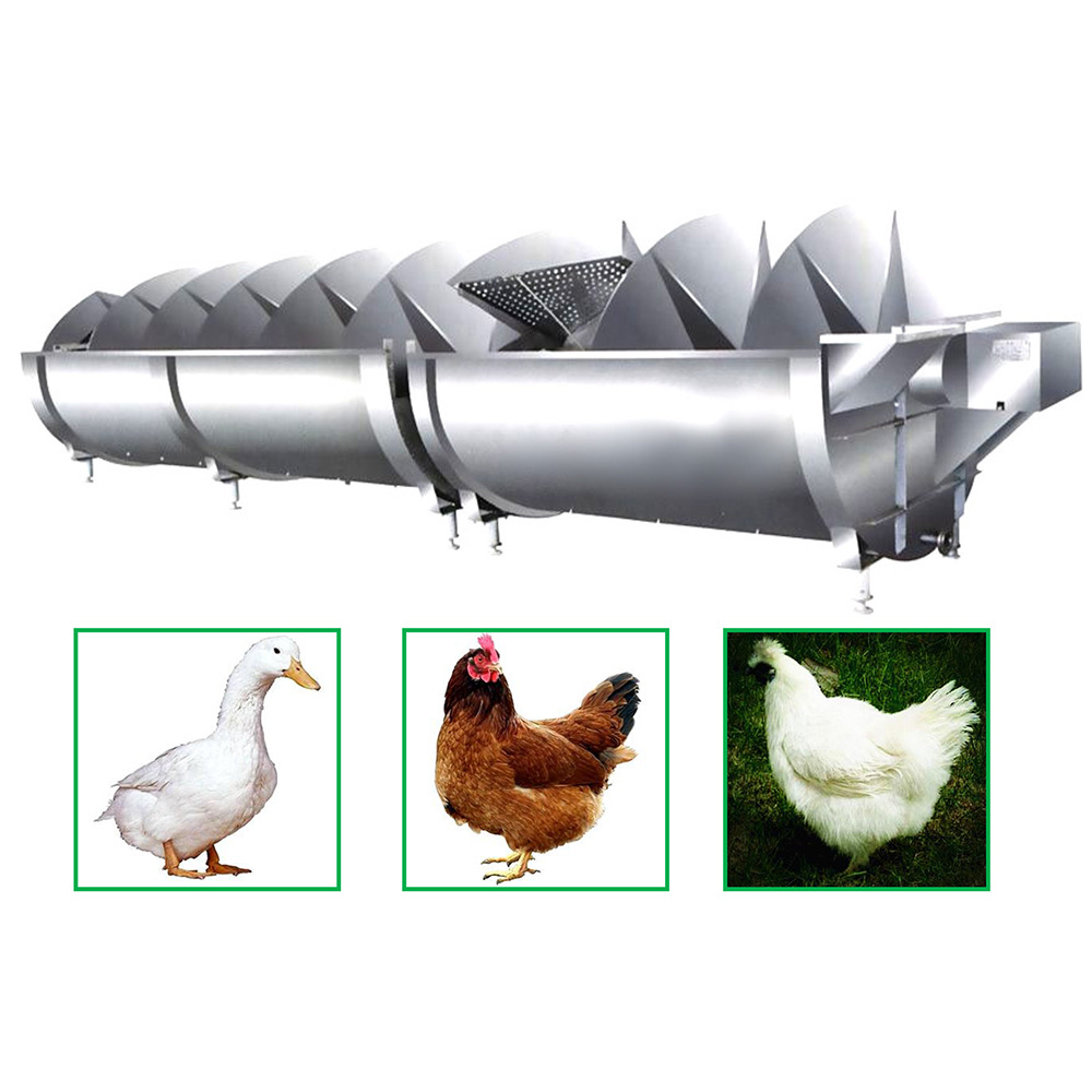 Poultry Chicken Slaughter Line Spiral Chiller Machine for Screw Pre Cooler Chilling Equipment