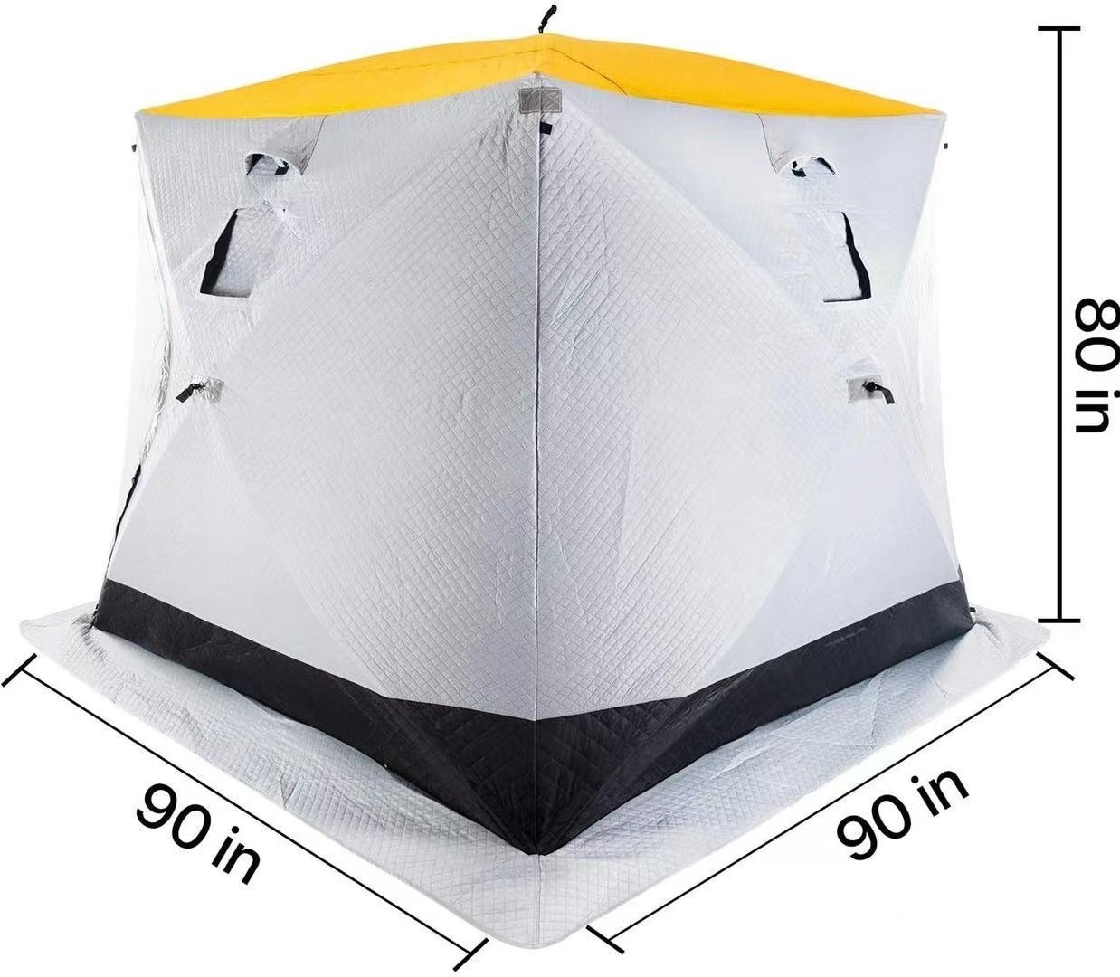 Ice-air-cooler winter fishing sled tent, umbrella with multi color shelter