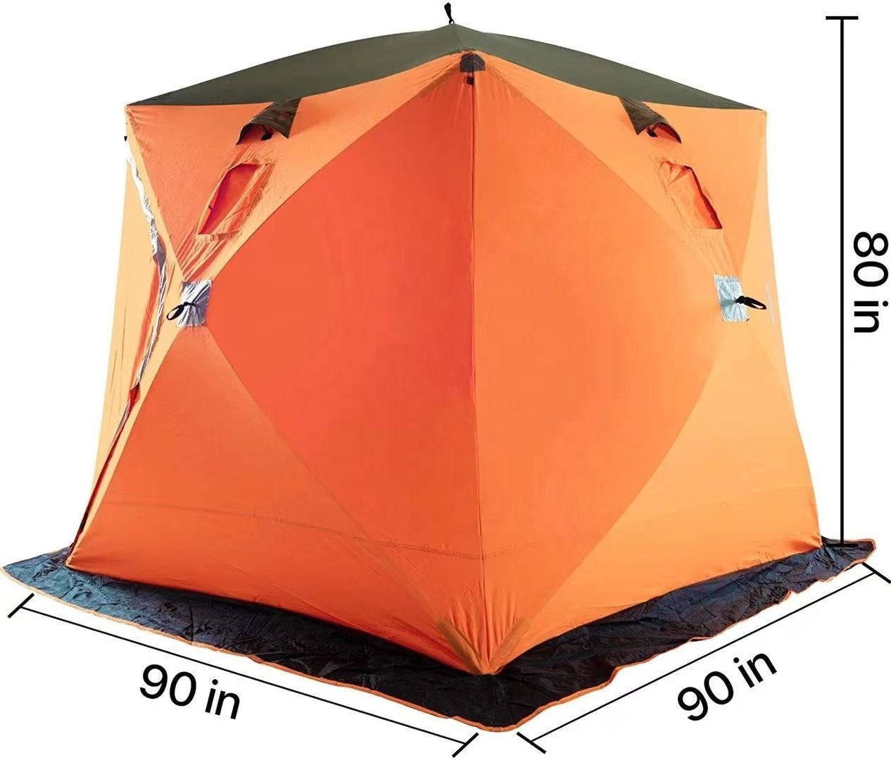 Ice-air-cooler winter fishing sled tent, umbrella with multi color shelter