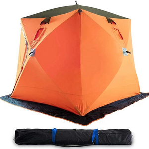 Ice-air-cooler winter fishing sled tent, umbrella with multi color shelter