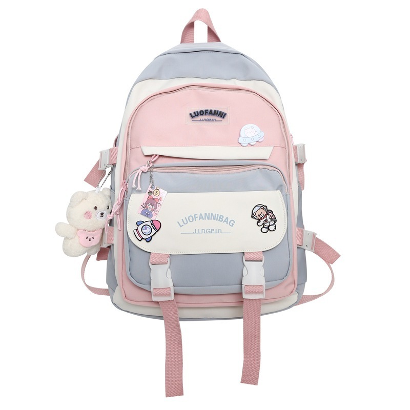 DIY Logo Durable Lovely Girls Schoolbag Waterproof Kawaii Students Backpack Mochilas