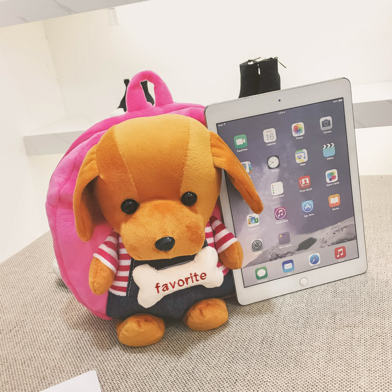 2023 Hot New Trend Hot Sale Plush Backpack Toy Dog Doll Stuffed Toys School Bag Dog Kids Backpack