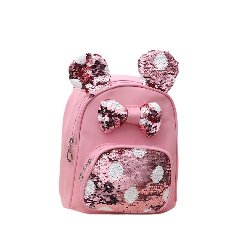 Children's sequin backpack cartoon cute bunny ears kindergarten backpack