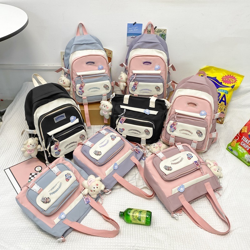 DIY Logo Durable Lovely Girls Schoolbag Waterproof Kawaii Students Backpack Mochilas