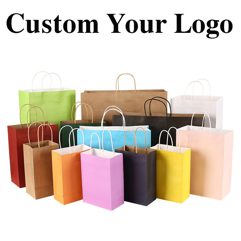 Wholesale Luxury Black  Printed Custom Logo Clothing Shopping Gift Jewelry Packaging Paper Bag