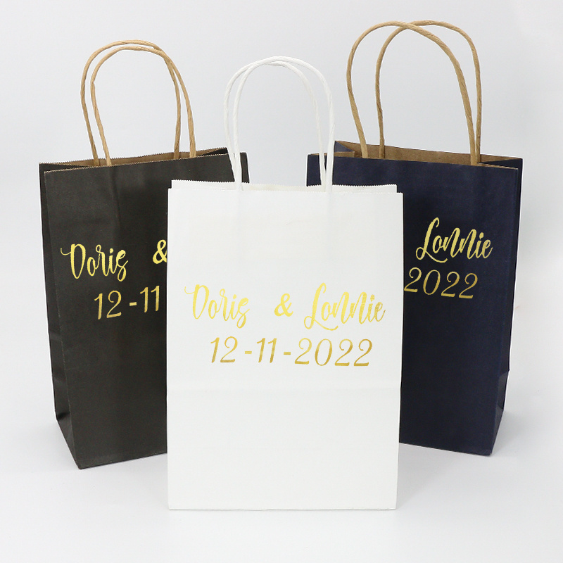 Wholesale Luxury Black  Printed Custom Logo Clothing Shopping Gift Jewelry Packaging Paper Bag