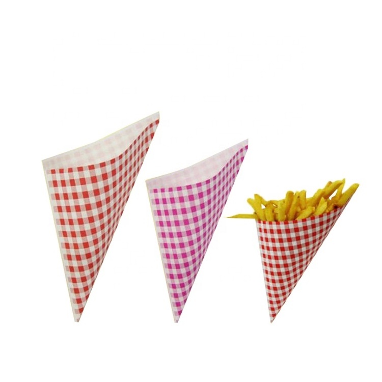 Cone shape french fries box with sauce