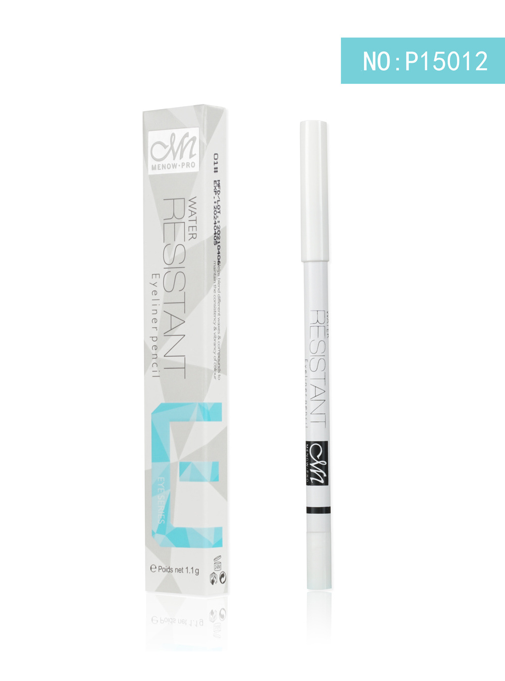 Menow Pro makeup P15012 Water Resistant White EyeLiner Pencil