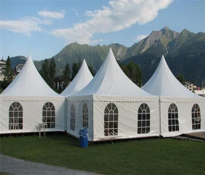 Big outdoor waterproof fireproof commercial trade show event exhibition pagoda tent