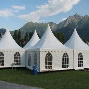 Big outdoor waterproof fireproof commercial trade show event exhibition pagoda tent