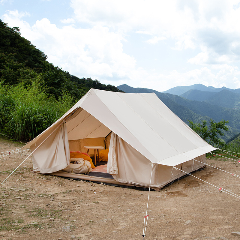 Supply outdoor top big foldable hotel desert tent for camping house shape inflatable tent