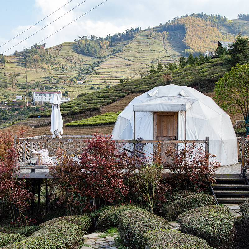 Factory Custom Outdoor Transparent Clear Hotel Igloo Glamping Geodesic Dome House Tent