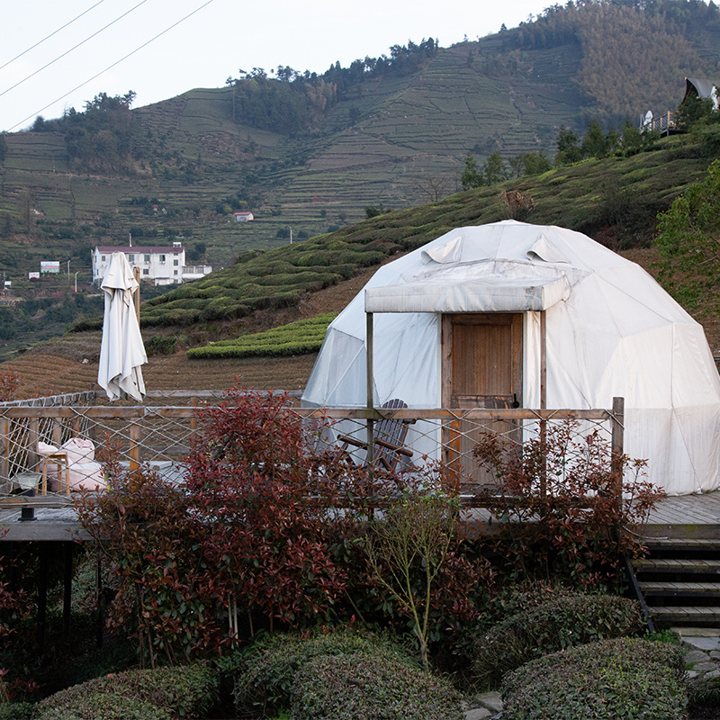 Factory Custom Outdoor Transparent Clear Hotel Igloo Glamping Geodesic Dome House Tent