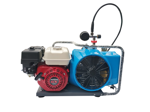 High-pressure air compressor for CNG filling station gas cylinder detection