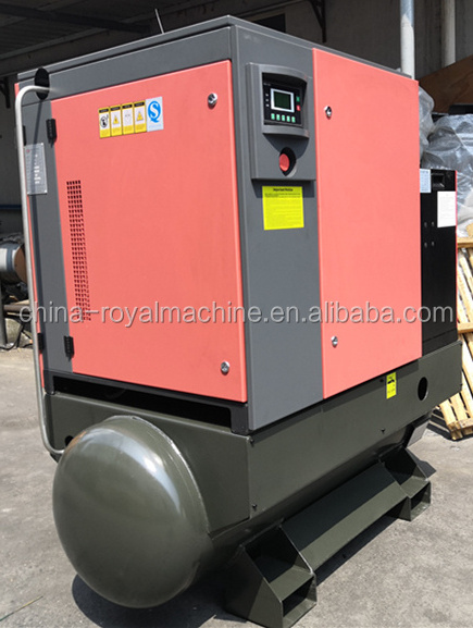 7.5kw 10hp tank mounted screw air compressor for  6-axis 40 ton Servo-Ballscrew Electric Press Brake sheet metal cnc press brake