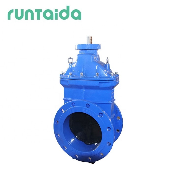 DN80 DN150 DN250 PN16 handwheel operated ductile cast iron flanged sluice gate valve