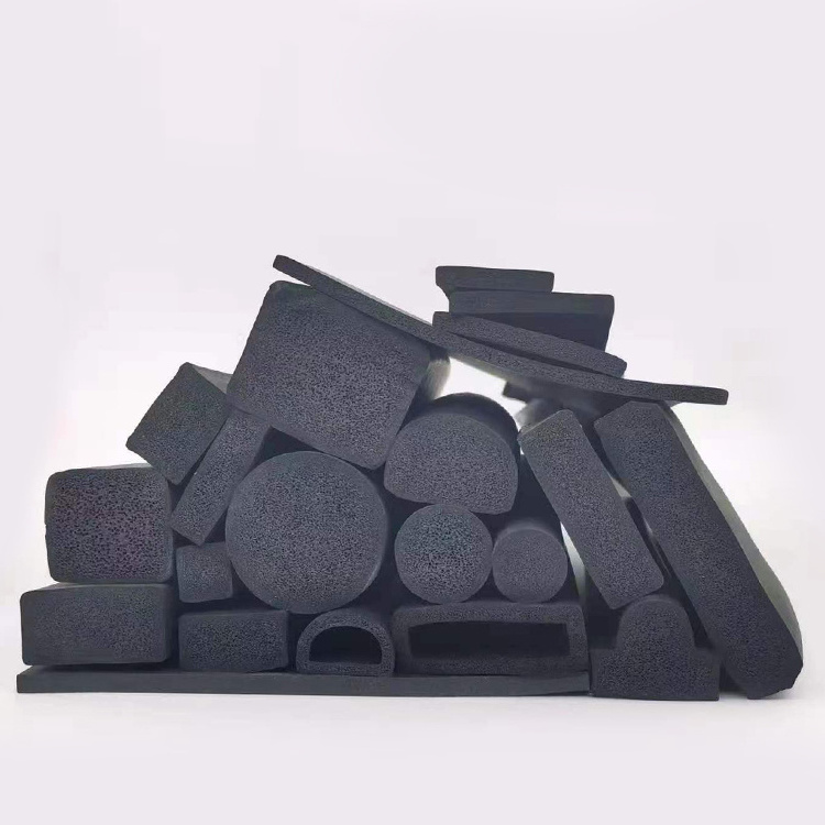 High quality OEM epdm solid rubber strips sponge foam extrusion seal strip