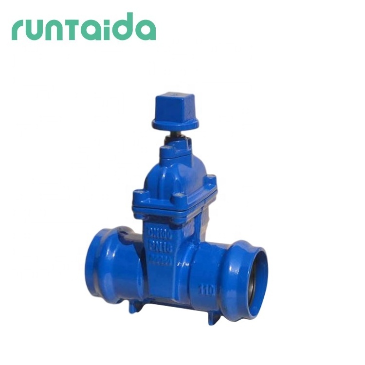 DN80 DN150 DN250 PN16 handwheel operated ductile cast iron flanged sluice gate valve