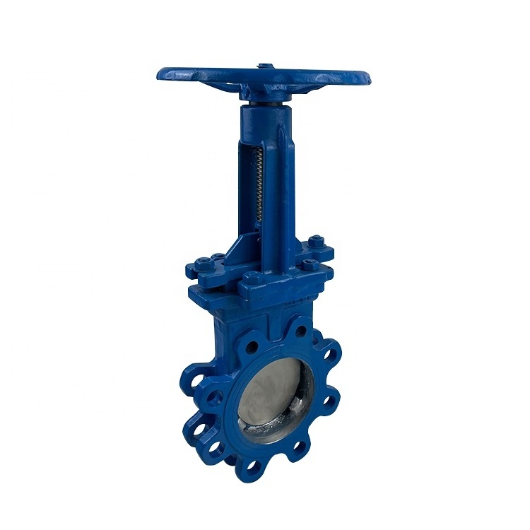 DN80 PN10 Manual metal seat cast steel WCB wafer slurry lug knife gate valve with price