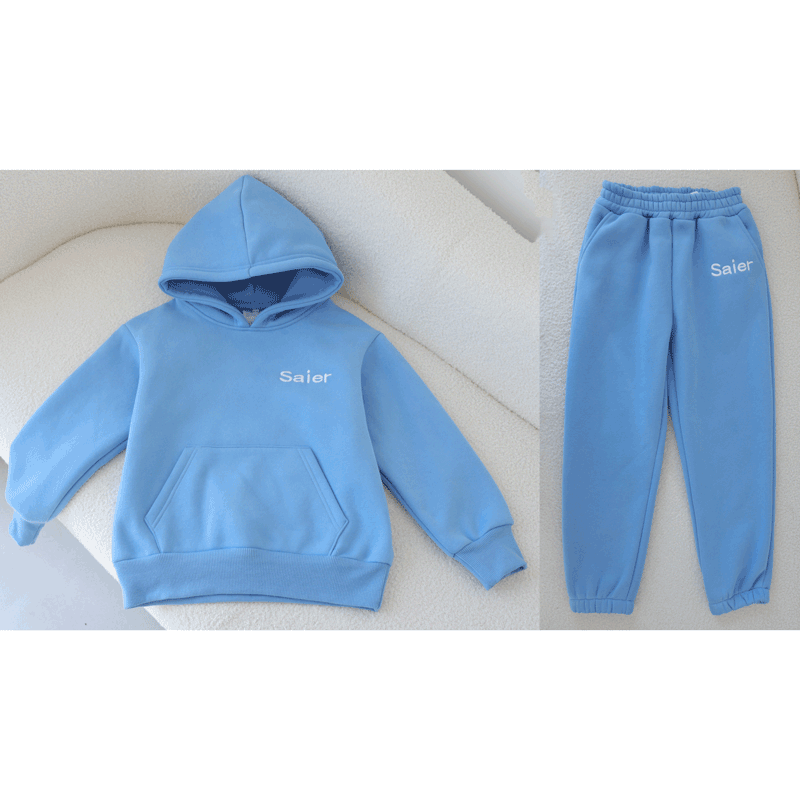 Custom Hoodies OEM Toddler Girl Children Clothes 2 Piece Sets Kids Hoodies and Sweatpants Baby Clothes Jogger Sweatsuit Set