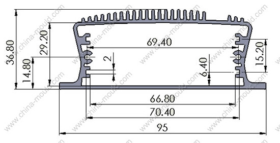 Sanhe 17-128 Customize Extruded Aluminum profile Electronic Control aluminum enclosure PCB electric box case